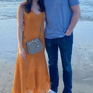 ALC Carolyn Crochet Dress in Saffron